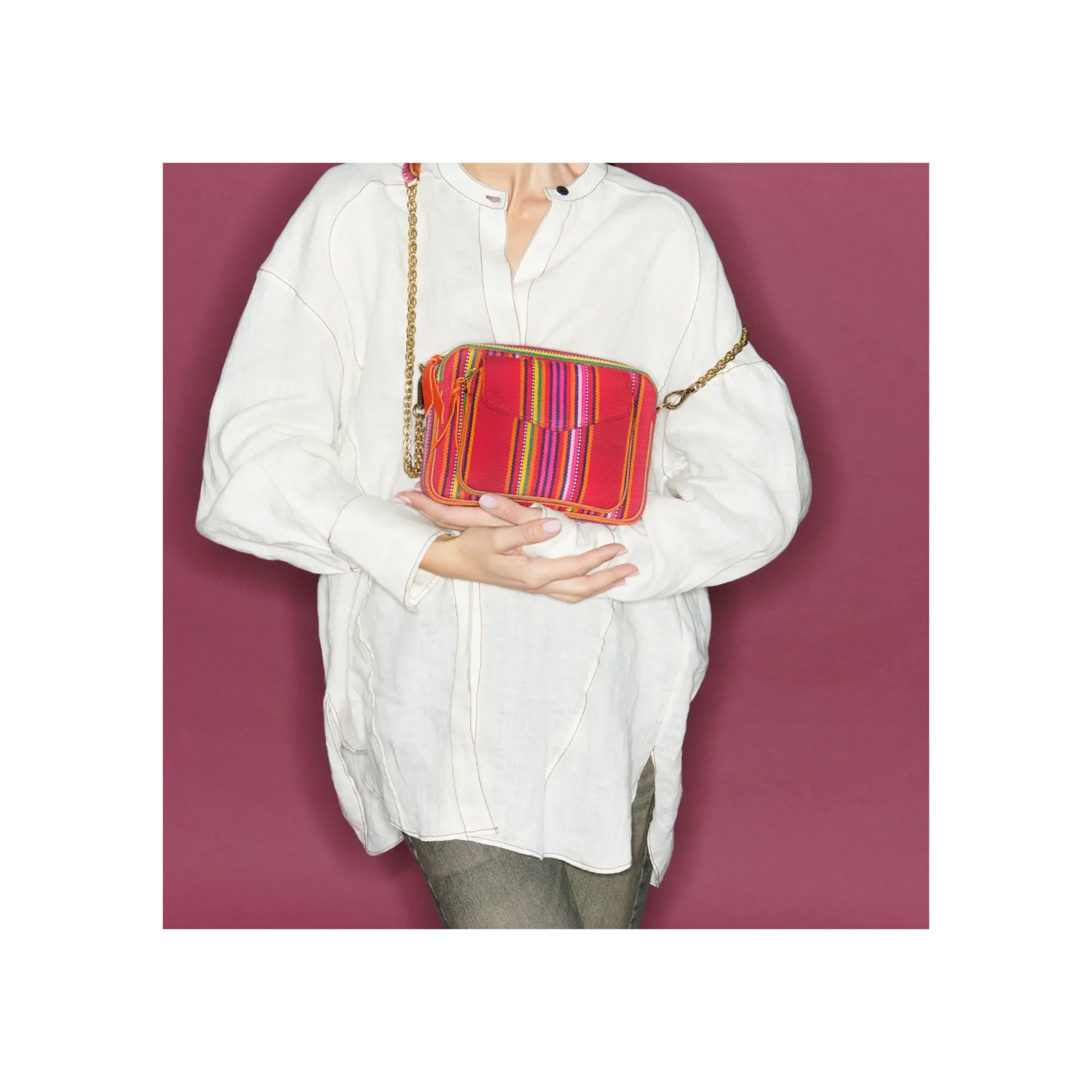 Fashion Claris Virot Sac Charly Tissu Poncho
