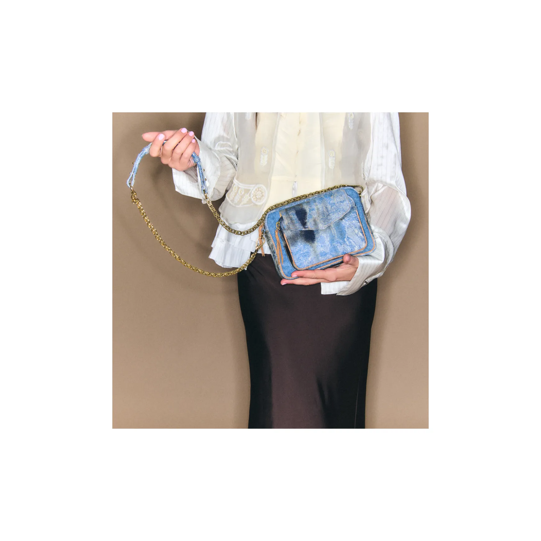 Shop Claris Virot Sac Charly Tissus Denim
