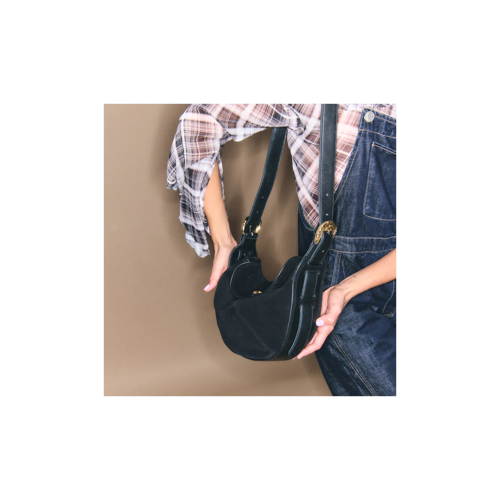 Flash Sale Claris Virot Sac Estelle Veau velours Noir