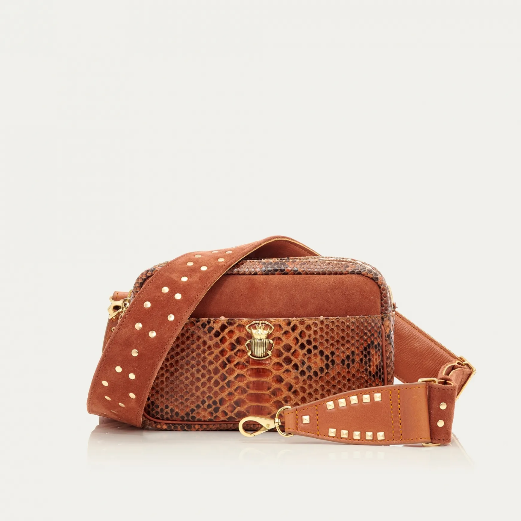 Sale Claris Virot Sac Lily Python Moka