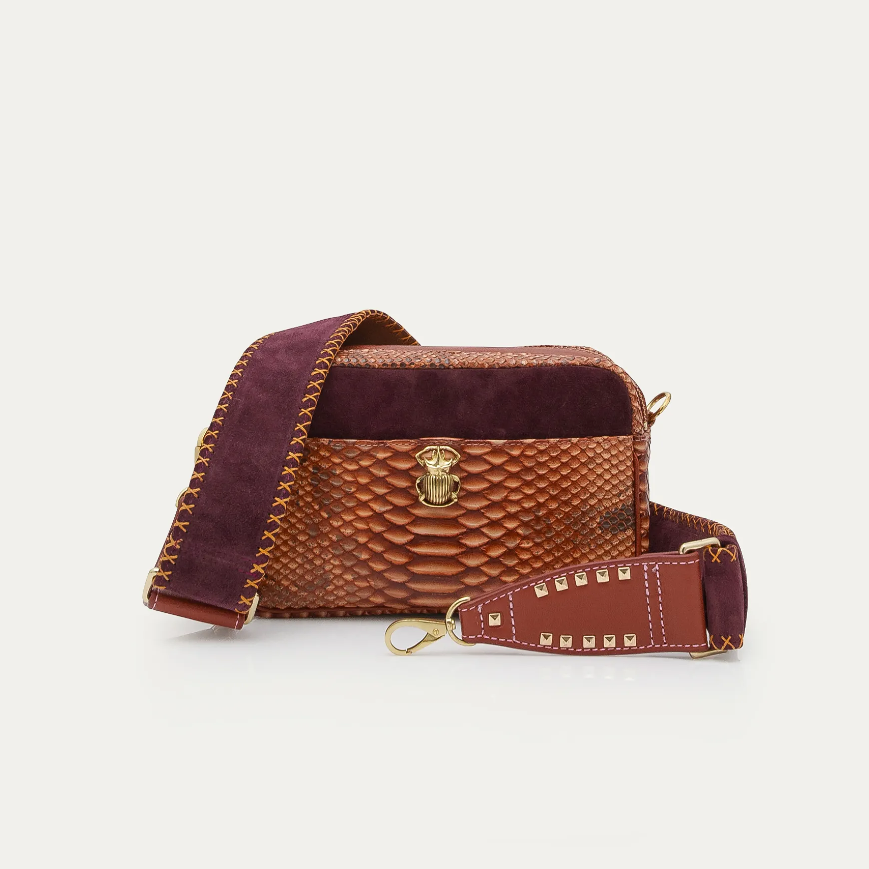 Best Claris Virot Sac Lily Python Cuivre Lavé