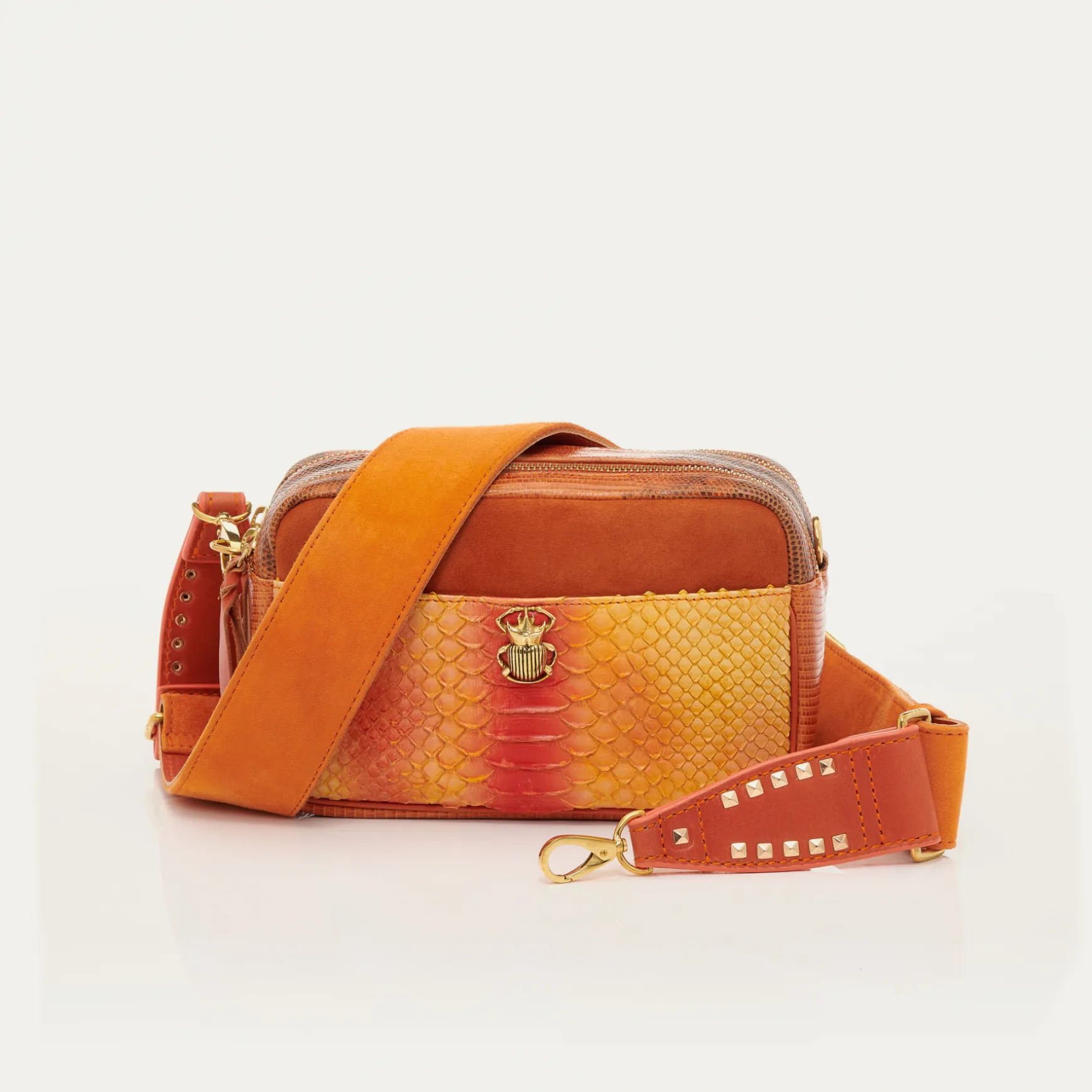Best Claris Virot Sac Lily Python orange rouge tatsu