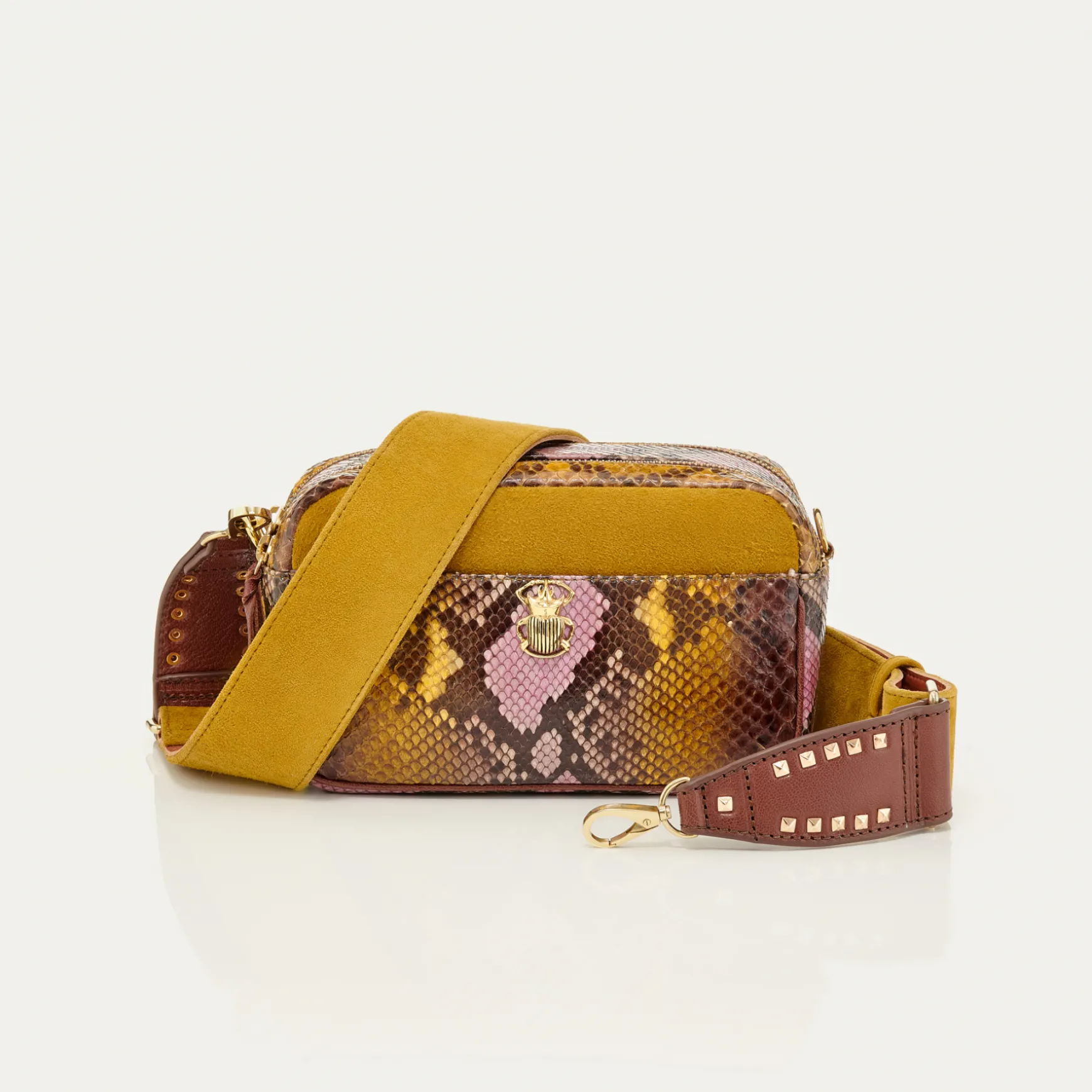Sale Claris Virot Sac Lily Python peint main roche