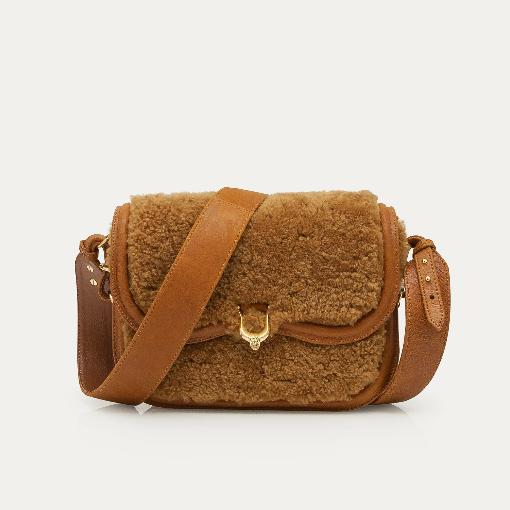 Online Claris Virot Sac Manon peau lainée cuivre