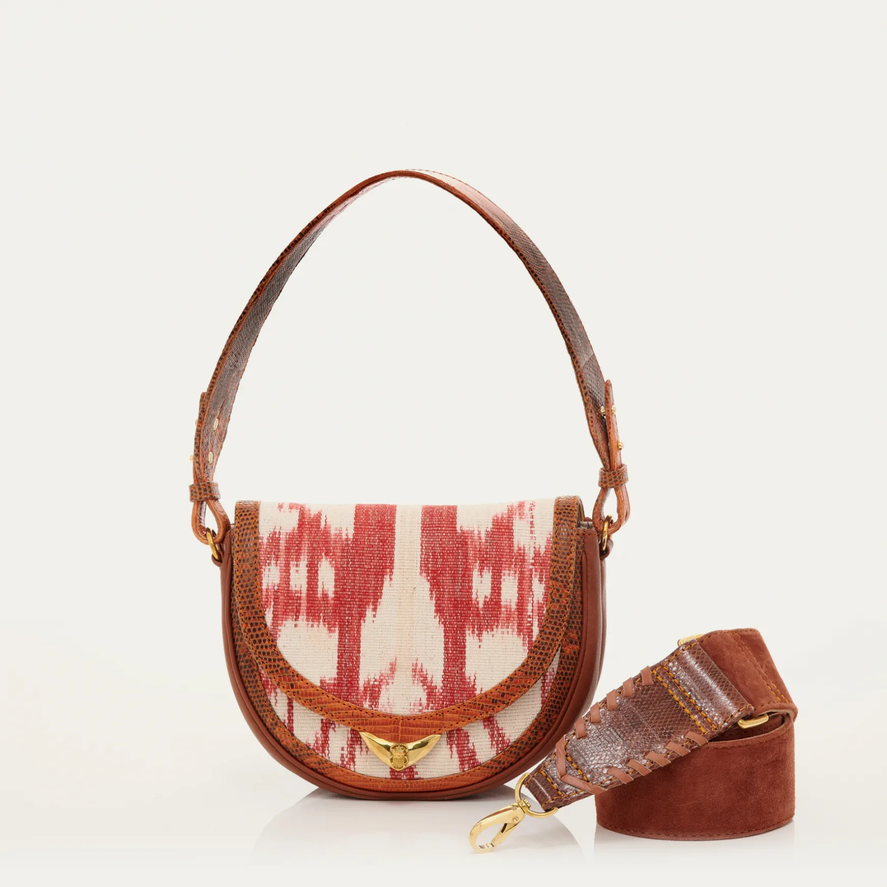 Best Sale Claris Virot Sac Victoria Tissu timor dragon rouge