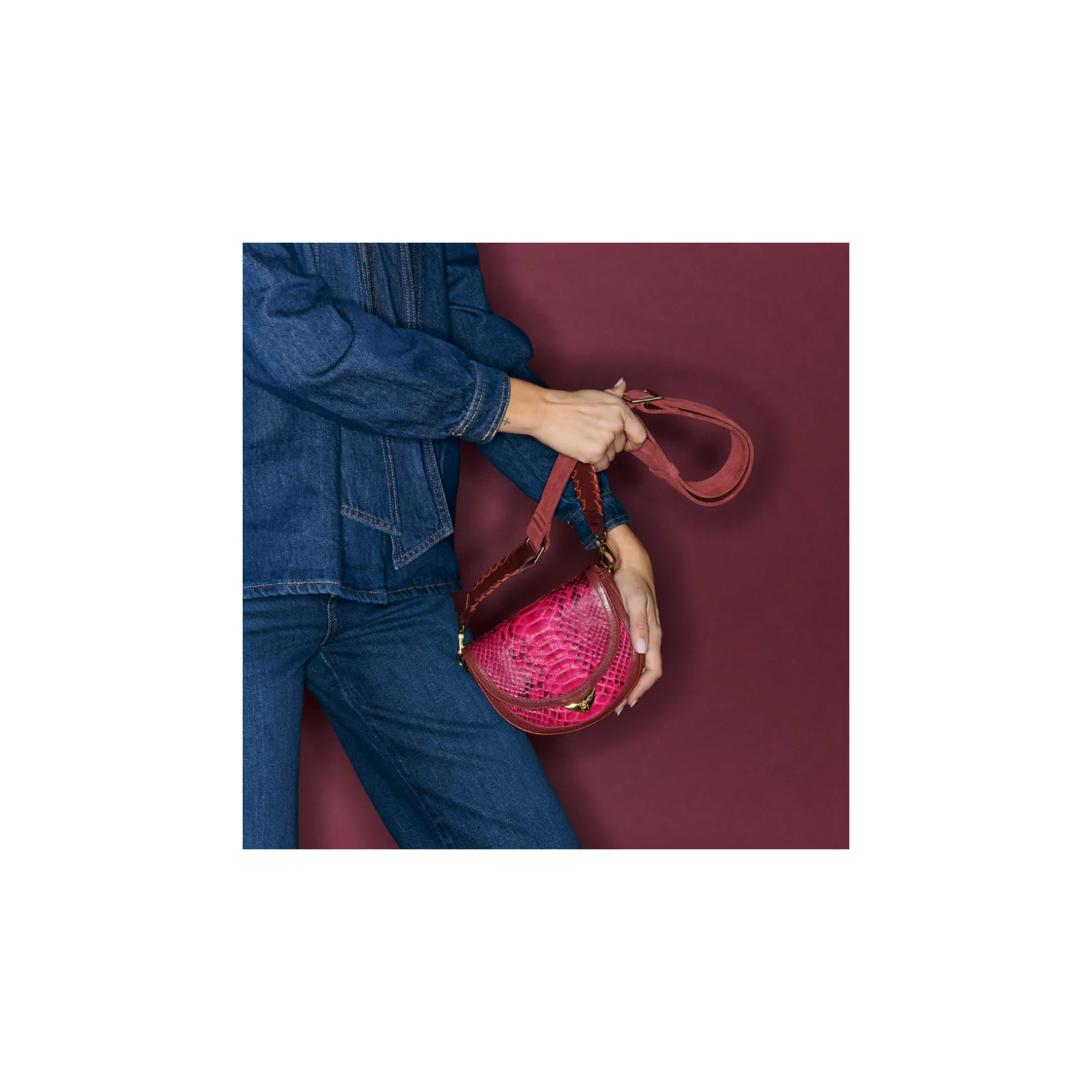 Flash Sale Claris Virot Sac Victoria Python Celosia Rose