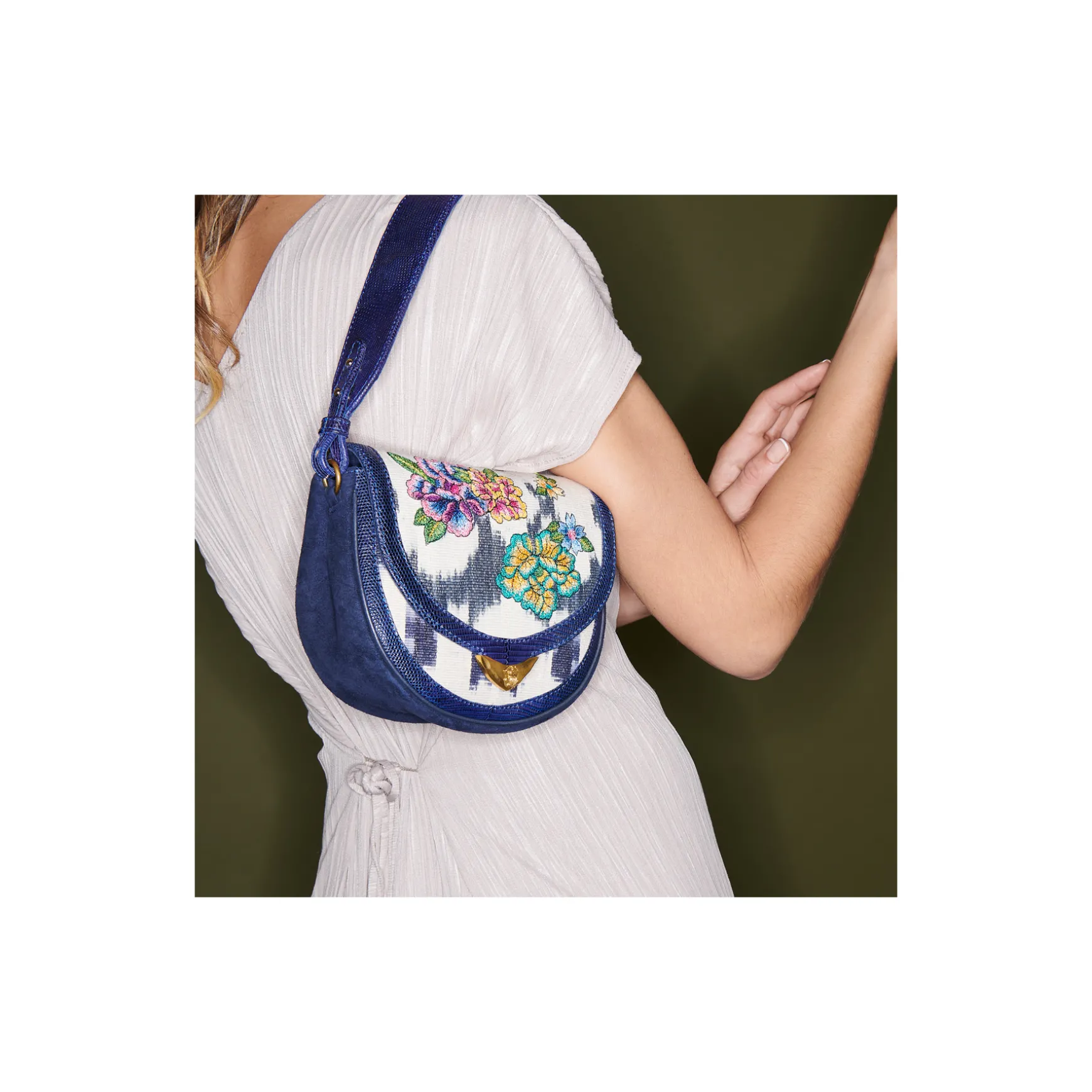 Shop Claris Virot Sac Victoria Broderies Fleurs Pivoines