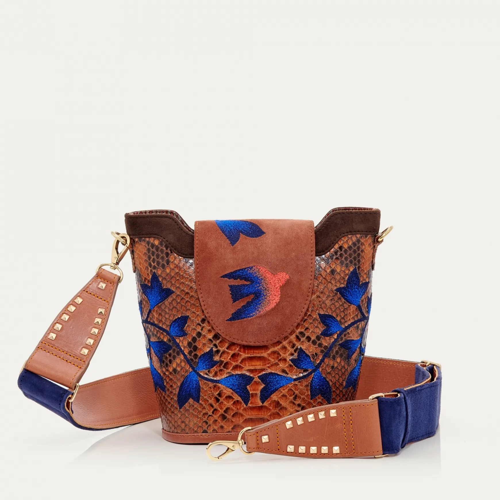 Shop Claris Virot Sac Zak Python Moka