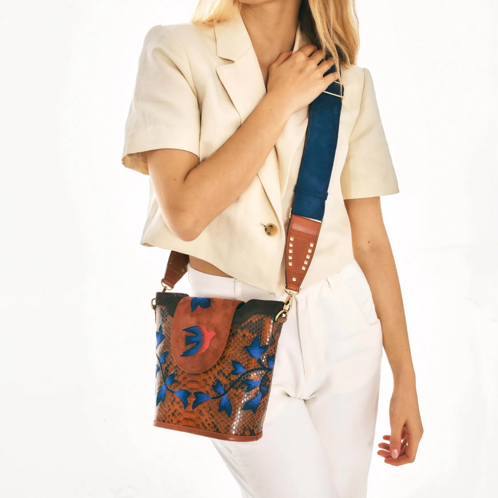 Shop Claris Virot Sac Zak Python Moka
