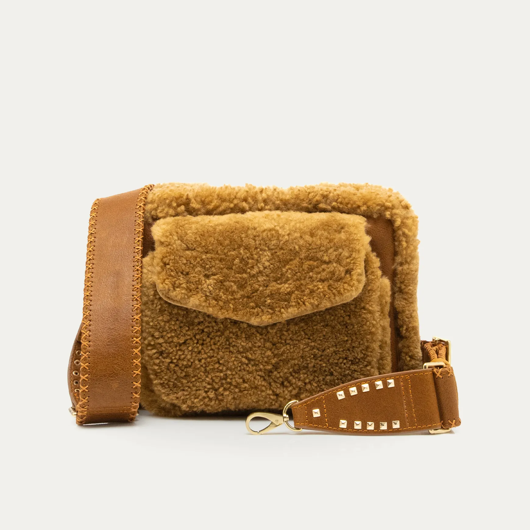 Online Claris Virot Sacs Big Charly peau lainée cuivre
