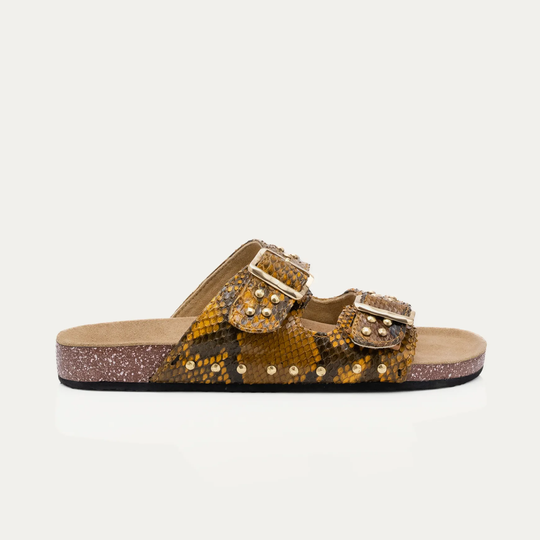 New Claris Virot Sandales Odette Python Ranch